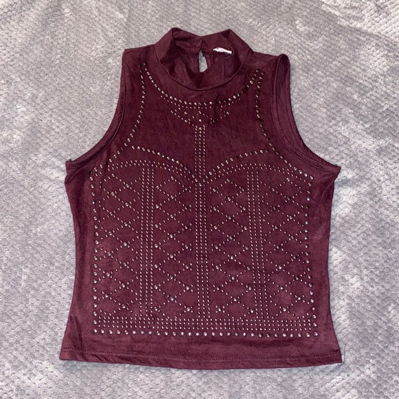 AGACI Burgundy Top. Size Medium. - Picture 1 of 4